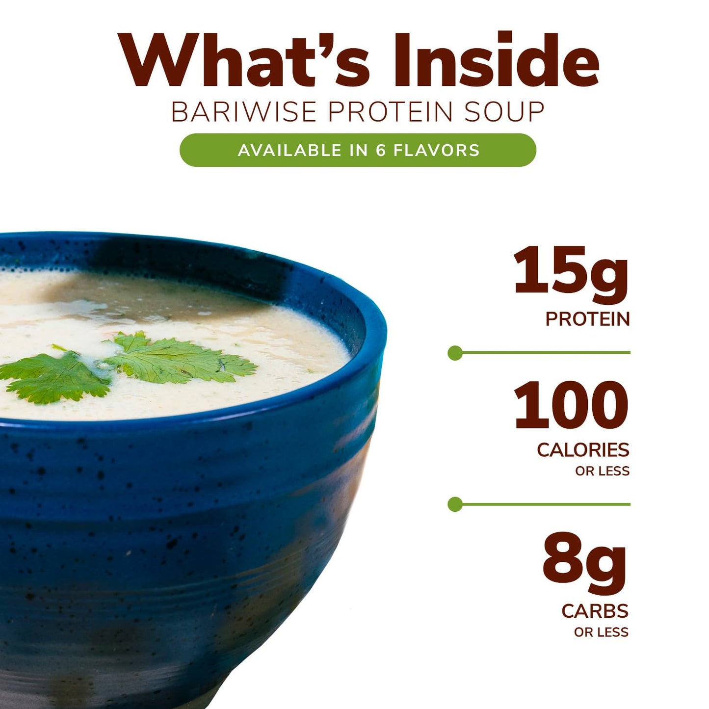 BariWise Protein Soup Mix, Chicken Noodle, 15g Protein, Low Carb (7ct).