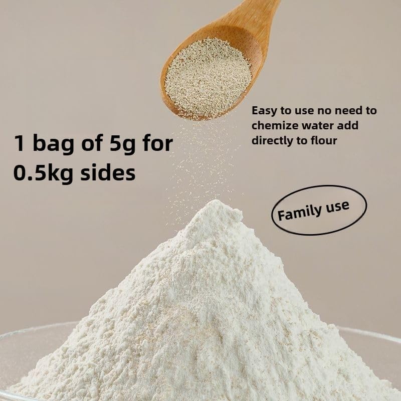 Instant active dry yeast, yeast powder fermentation powder household small package dry yeast, Mantou, steamed stuffed buns, bread and flour, (5g * 5 bags) 0.88oz即发活性干酵母馒头包子面包发面宝