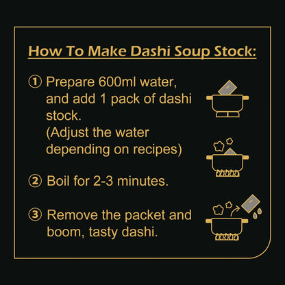 TALCUFON Dashi Stock (Dashi Broth, Dashi Packet), Umami Dashi Soup Stock, Use 6 Carefully Selected Natural Ingredients, Made in Japan, 8g×15 packets