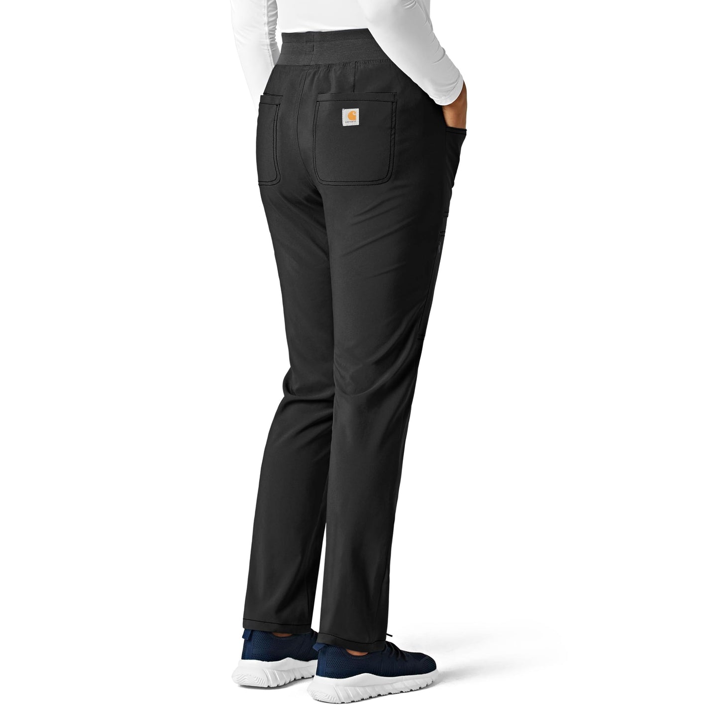 Carhartt Cross-Flex Scrubs for Women, Slim Leg Scrub Pants Black