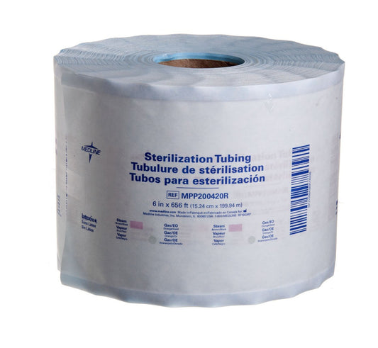 Medline Instrument Sterilization Tubing, Steam and Gas Compatible, 6 Inches x 656 Feet Roll, Case of 1 Each