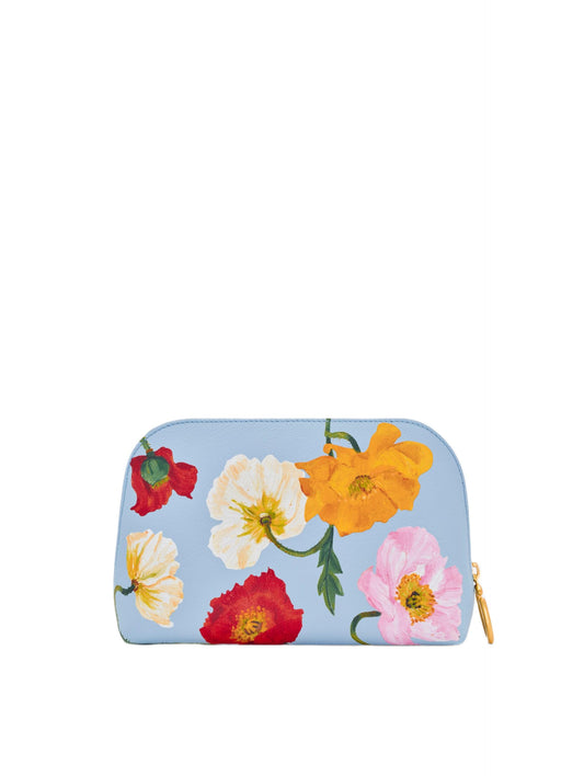 Oscar Renta Poppy Printed Medium Cosmetic