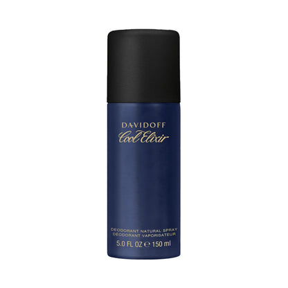 Davidoff Cool Elixir Deodorant – Fresh, Woody & Aromatic – With Notes of Oud Accord, Rose Oxide, & Lavandin – Odor Protection