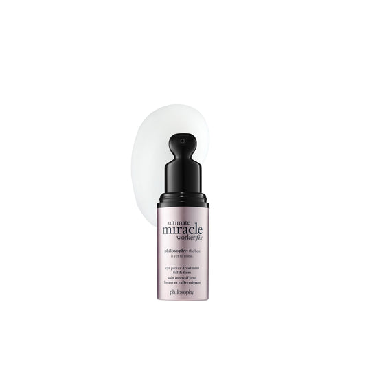 philosophy ultimate miracle worker power treatment fill & firm eye cream- with retinol & soy extract - creates a notably smoother and more youthful-looking appearance -0.5 fl oz