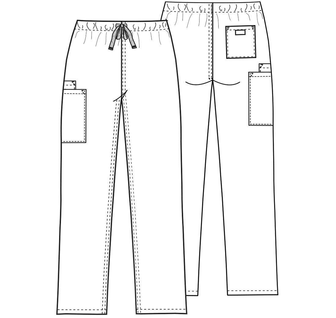 Cherokee Unisex Scrub Pants for Men & Women Drawstring Cargo Medical Uniform Straight Leg Nursing Scrub Bottoms - 4100