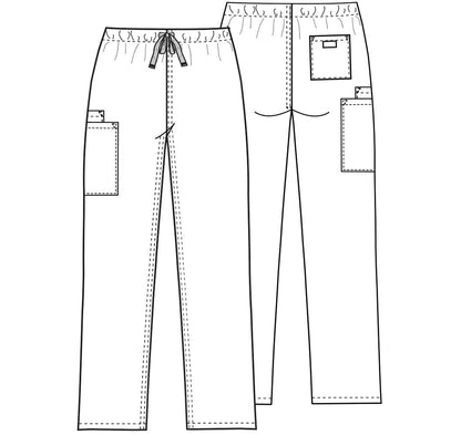 Cherokee Unisex Scrub Pants for Men & Women Drawstring Cargo Medical Uniform Straight Leg Nursing Scrub Bottoms - 4100
