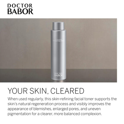 Doctor BABOR Exfoliating Toner | Facial Toner for Blemished and Oily Skin | Anti-Pimples and for Finer Pores | with AHA, BHA and PAD | 200 ml