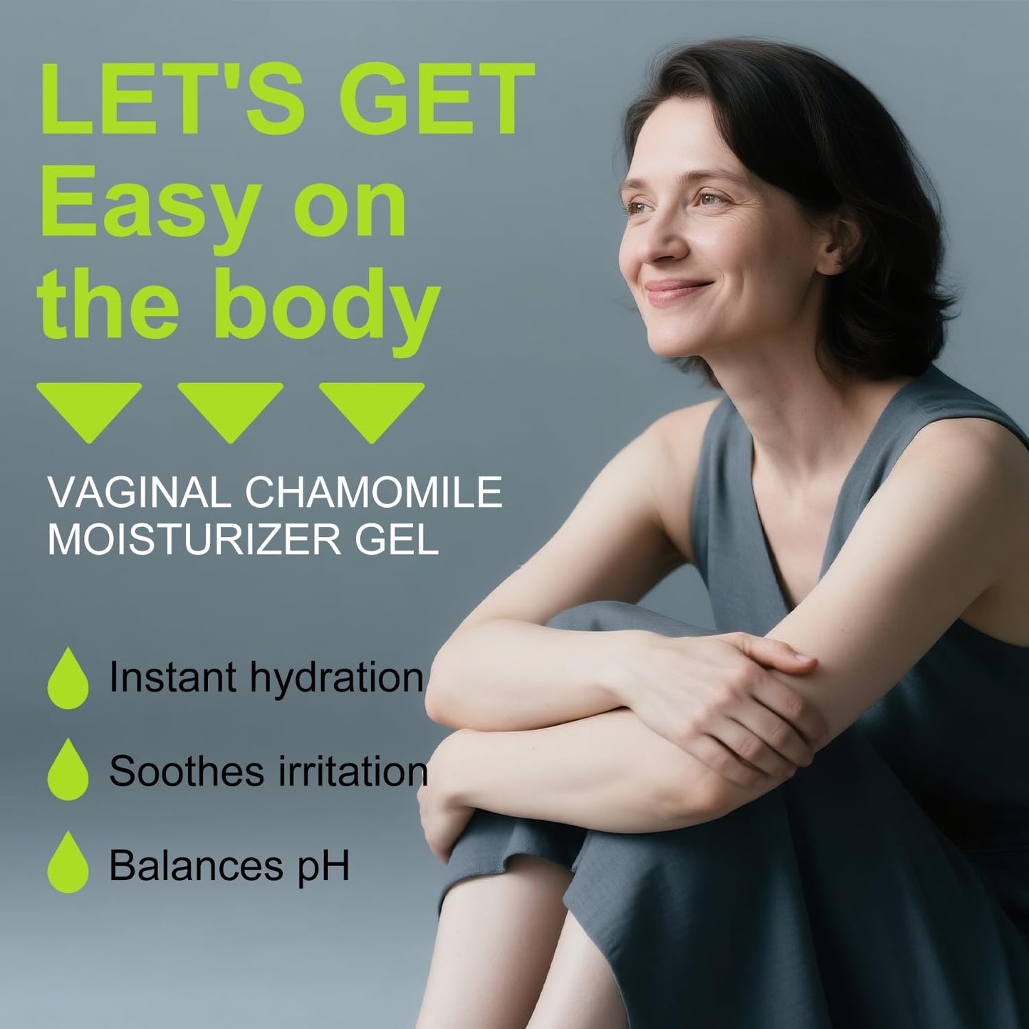 Vaginal Chamomile Moisturizer | Long-Lasting Dryness & Discomfort Relief | Intimate Moisturizing Feminine Lube | 10 Pre-Filled Disposable Massage Gels