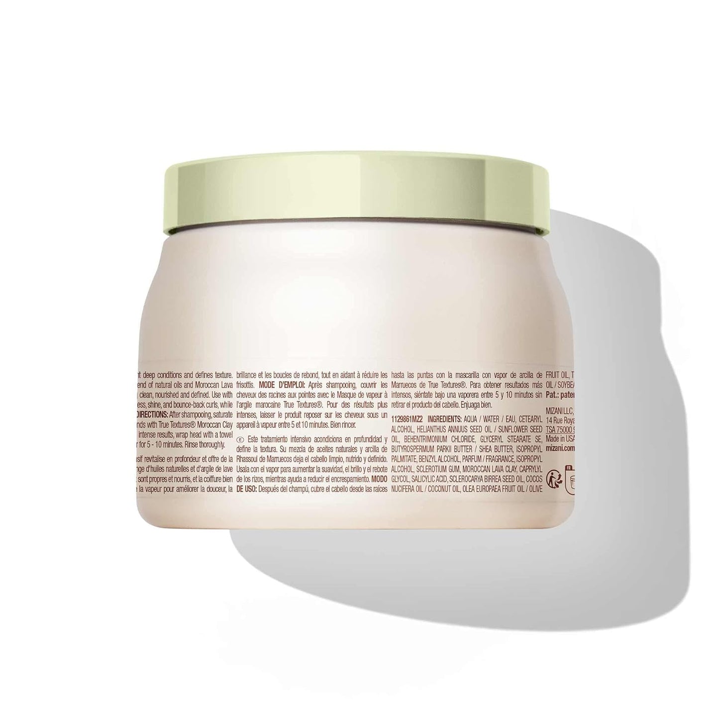 Mizani True Textures Moroccan Clay Steam Mask - Deeply Conditions & Nourishes With Coconut Oil, For Curly Hair