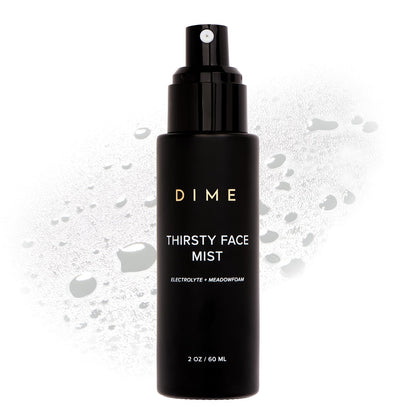 DIME Beauty Thirsty Face Mist Hydrating Setting Spray For Makeup With Sea Moss Electrolytes Antioxidants Glass Skin Primer And Blue Light Protection Make Up Setting Spray for Face 2 oz / 60 ml