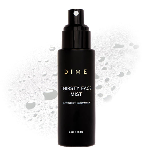 DIME Beauty Thirsty Face Mist Hydrating Setting Spray For Makeup With Sea Moss Electrolytes Antioxidants Glass Skin Primer And Blue Light Protection Make Up Setting Spray for Face 2 oz / 60 ml