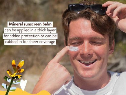 Babo Botanicals Swim & Sport Mineral Sunscreen Balm SPF50 - Natural Zinc Oxide - For Face & Body - For all Ages - Dermatologist Tested - Cruelty-Free - Fragrance-Free - EWG Verified - Water Resistant