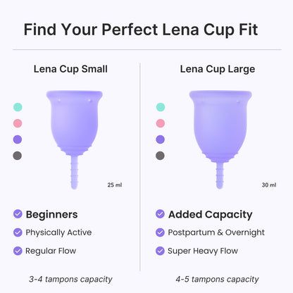 Lena Sensitive Small Menstrual Cup & Lena Cup Wash – Soft Reusable Silicone Period Cup and Gentle Cleanser Set for Comfortable, Easy Care
