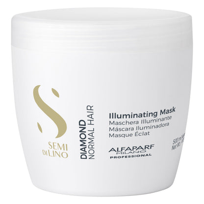 Alfaparf Milano Semi Di Lino Diamond Illuminating Hair Mask - Color Safe Deep Conditioner for Color Treated Hair - Adds Shine and Body - Sulfate, Paraben and Paraffin Free - Professional Salon Quality