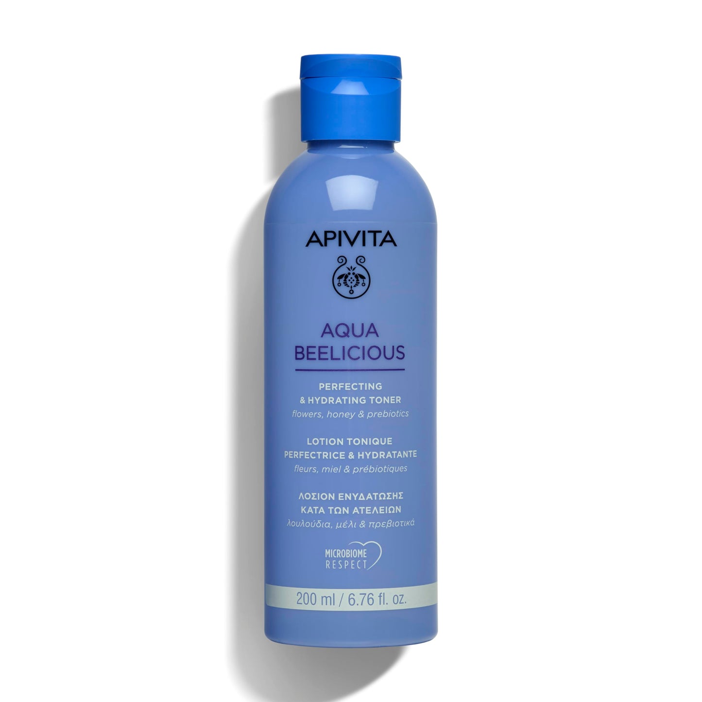 APIVITA Aqua Beelicious Perfecting & Hydrating Toner | Hydrating & Soothing Dewy Toner with Honey, Prebiotics & Flowers, 200 mL / 6.67 oz