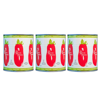 SMT San Merican Tomato, Canned Puree Tomatoes, 28 oz Pack of Three