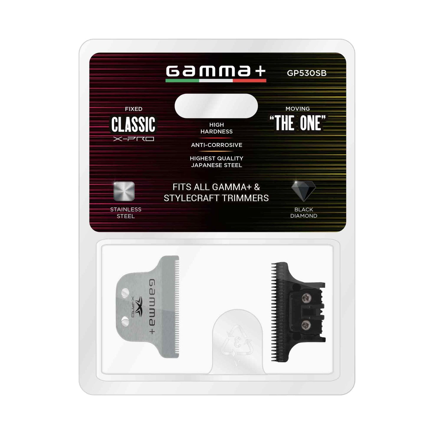 GAMMA+ Hair Trimmer Fixed Moving Blade Replacement Professional Grade