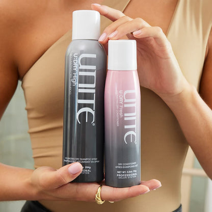 UNITE Hair – U:DRY Fresh – Waterless Dry Conditioner Spray to Restore Moisture, Soften & Smooth Between Washes – UV & Thermal Protection – 3.2 Oz