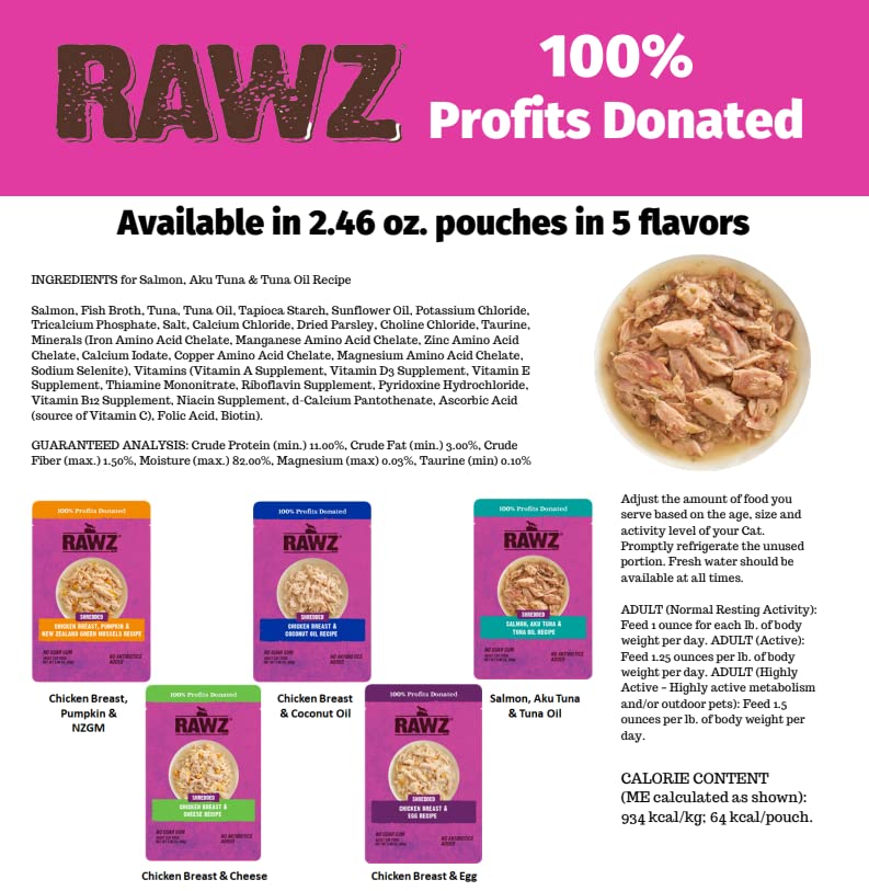 Rawz® Shredded Chicken Breast & Coconut Recipe 8/2.46 oz Pouches