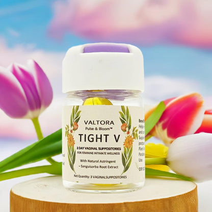 Tight V Plant-Based Feminine Wellness Suppositories, pH-Friendly Intimate Care, Refresh & Cleanse, 3-Day Support