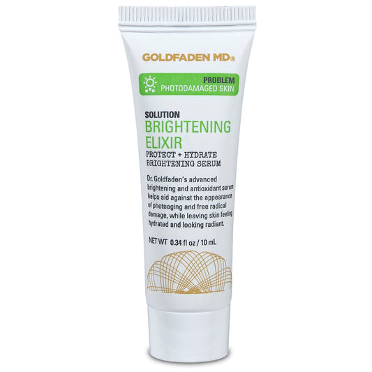 Goldfaden MD Brightening Elixir | Serum w/Vitamin C, Ferulic Acid, Vitamin B & Vitamin E Helps Aid Against Appearance of Photoaging | Leaves Skin Feeling Hydrated & Looking Radiant TRIAL .34 Fl Oz