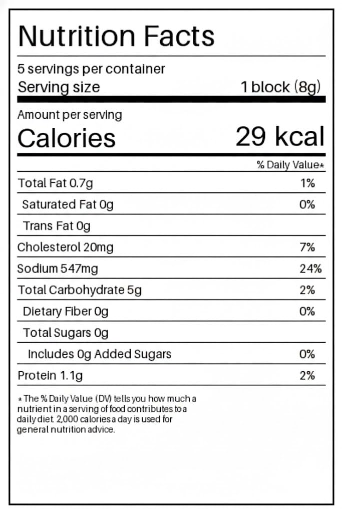 Instant Egg Drop Soup with Dried Pollack, Korean Style Freeze-Dried Soup Block, Savory & Hearty Quick Meal, 1.41 oz (40g), 5 Individual Packs