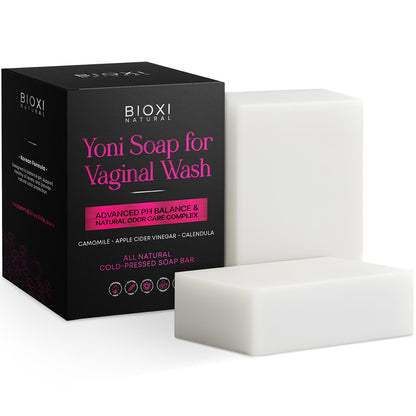 Yoni Soap for Vaginal Intimate Feminine Wash - Advanced pH Balance & Odor Care Control Hydration Complex - Natural Korean Cold-Pressed Vegan Formula with Aloe Vera, Chamomile & Calendula - 2 Pack