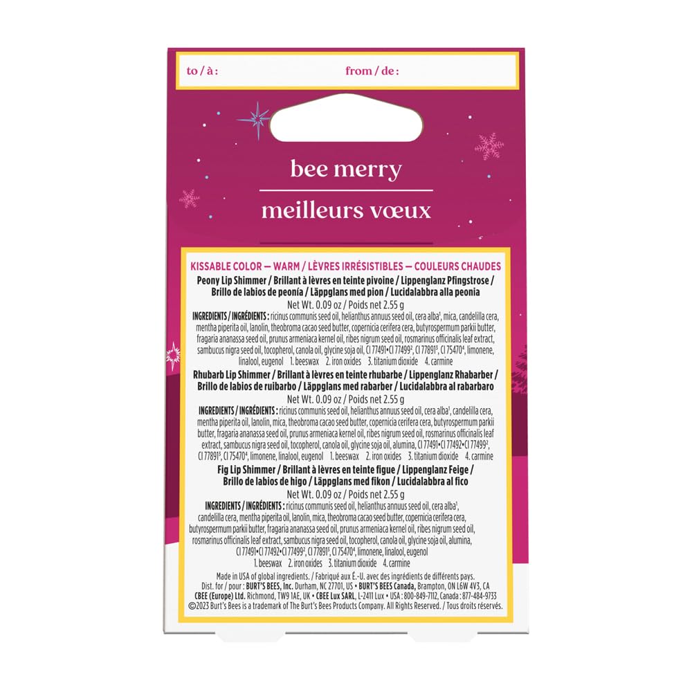 Burts Bees Kissable Color Warm Gift Set, 1 EA