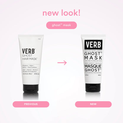 VERB Ghost Hair Mask, 6.3 fl oz - Deep Conditioning Hair Treatment – Infused with Moringa Oil – Defrizzes + Promotes Shine- Vegan, No Parabens or Harmful Sulfates
