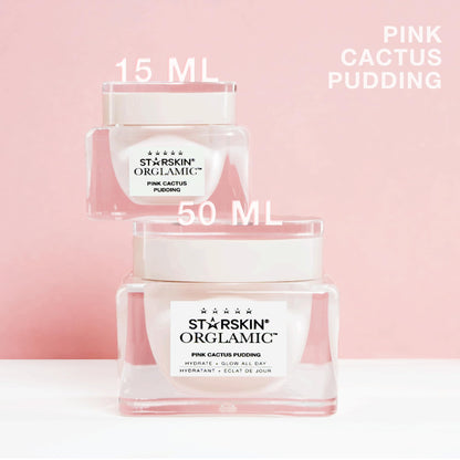 STARSKIN Orglamic Pink Cactus Pudding, Hydrating & Nourishing Cream for all Skin Types, 99.3% Natural with Prickly Pear Cactus Seed Oil & Hyaluronic Acid, Luxurious Glow Moisturizer, K-Beauty - 15ml