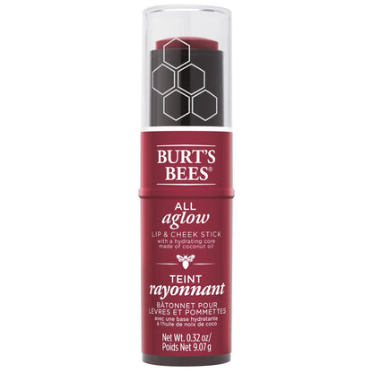 Burts Bees 100% Natural All Aglow Lip & Cheek Stick, Dahlia Dew - 1 Tube