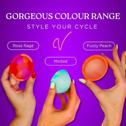 Menstrual Disc - Premium Medical Grade Silicone Design - Soft & Ultra Comfortable Period Disc - No Leaks - Up to 12 Hours Protection- Great Menstrual Cup Alternative (Rose Rage, A)