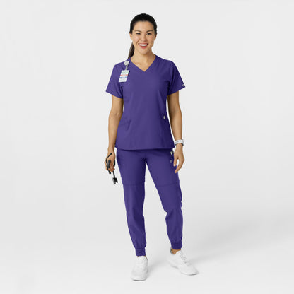 Women's Comfort Waist Cargo Jogger Scrub Pant, Grape, 2XS