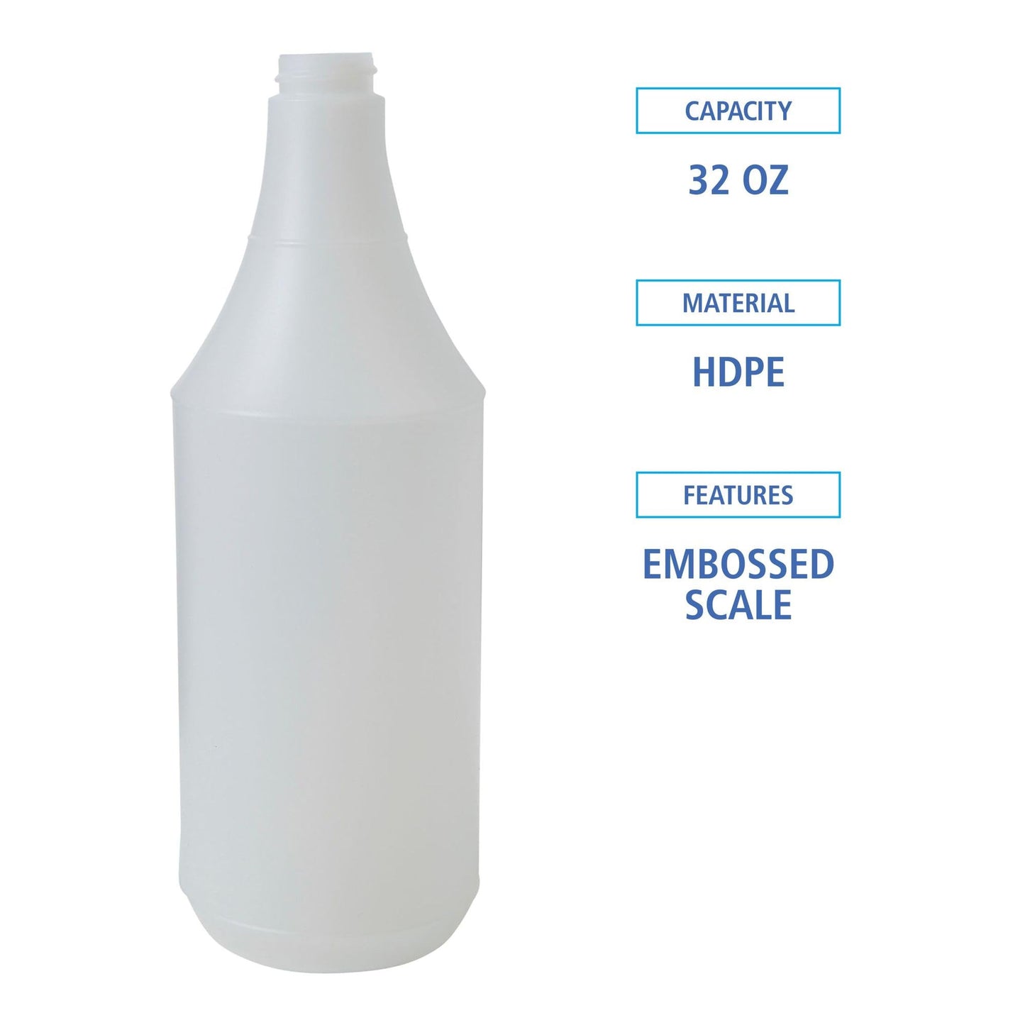 Boardwalk BWK00032 32 oz. Embossed Spray Bottle - Clear (24/Carton)