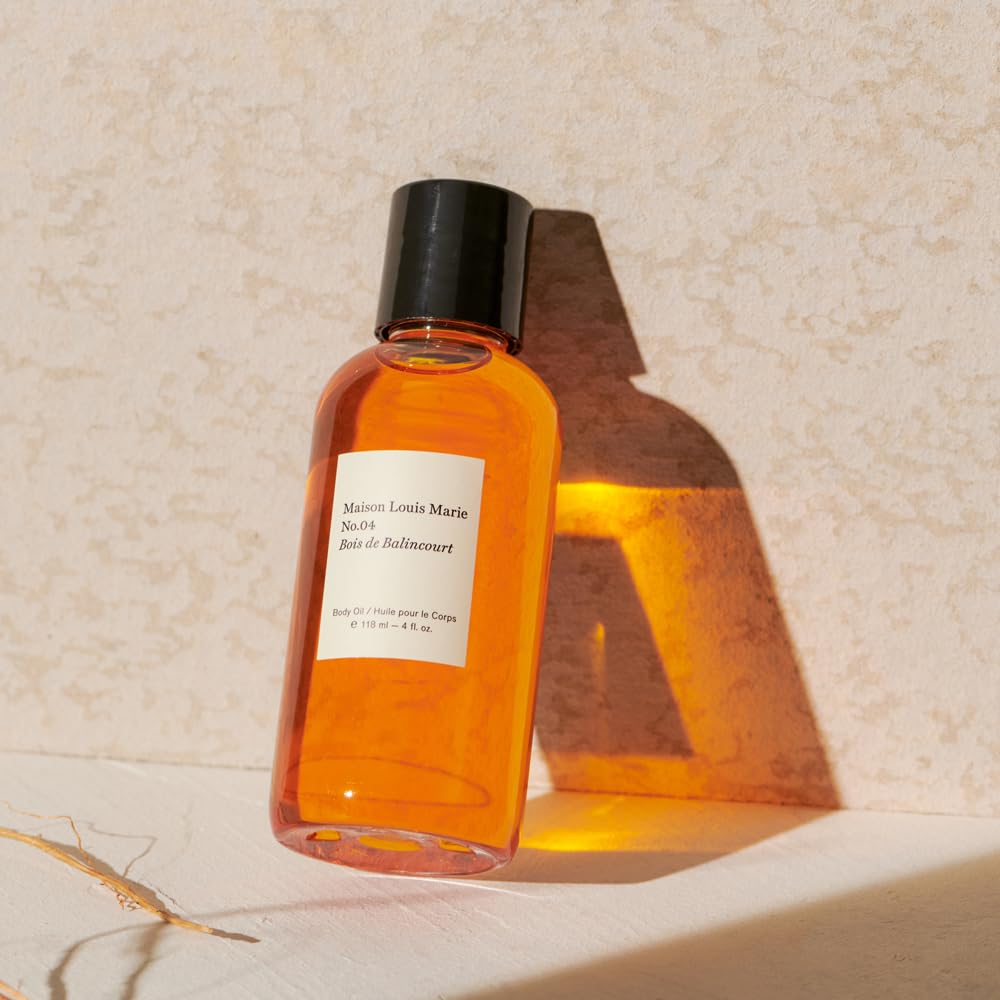 Maison Louis Marie - No.04 Bois de Balincourt Natural Body Oil | Luxury Clean Beauty + Non-Toxic Fragrance (4 fl oz | 118 ml)