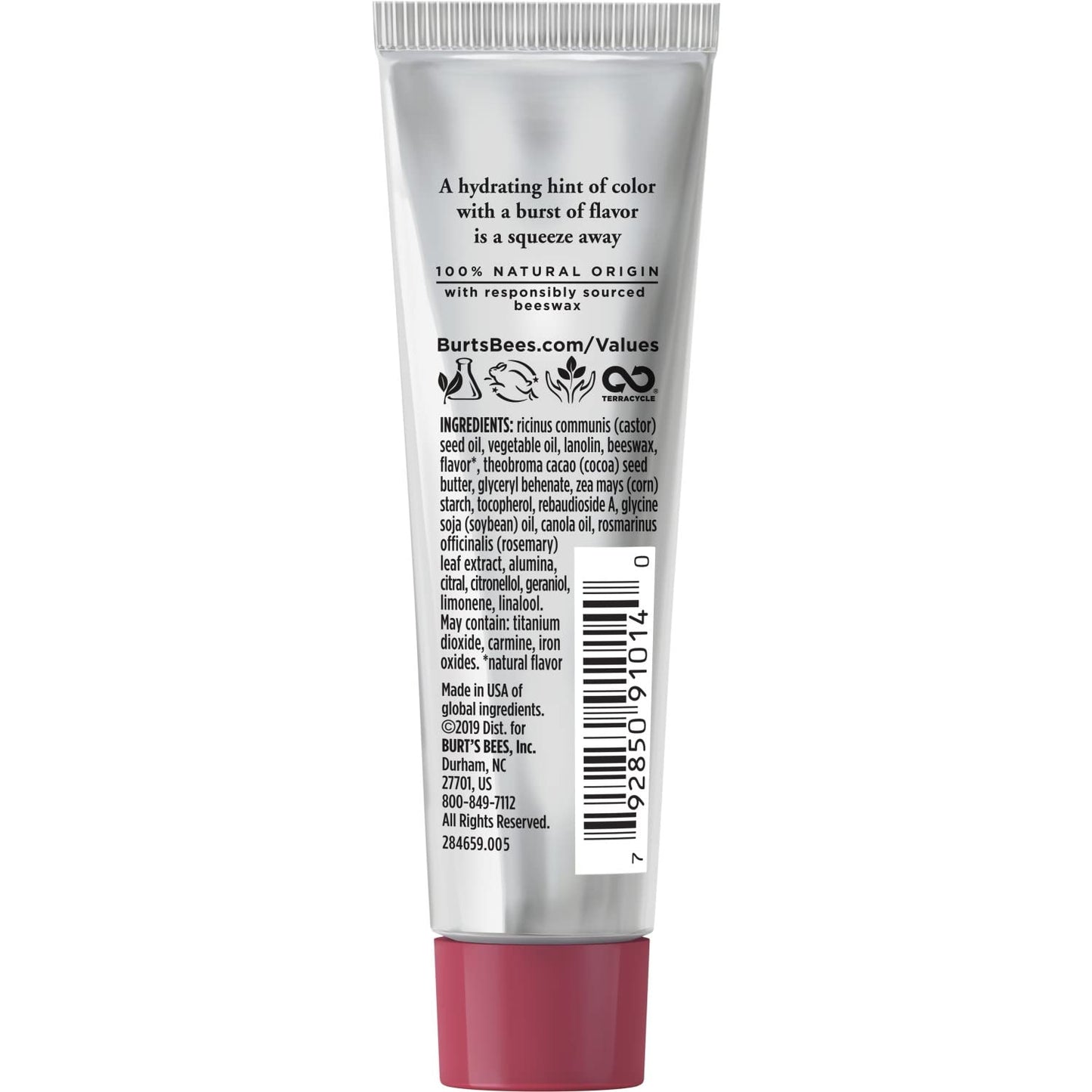 Burt's Bees 100% Natural Origin Squeezy Tinted Lip Balm, Berry Sorbet, 0.43 Ounce Squeeze Tube