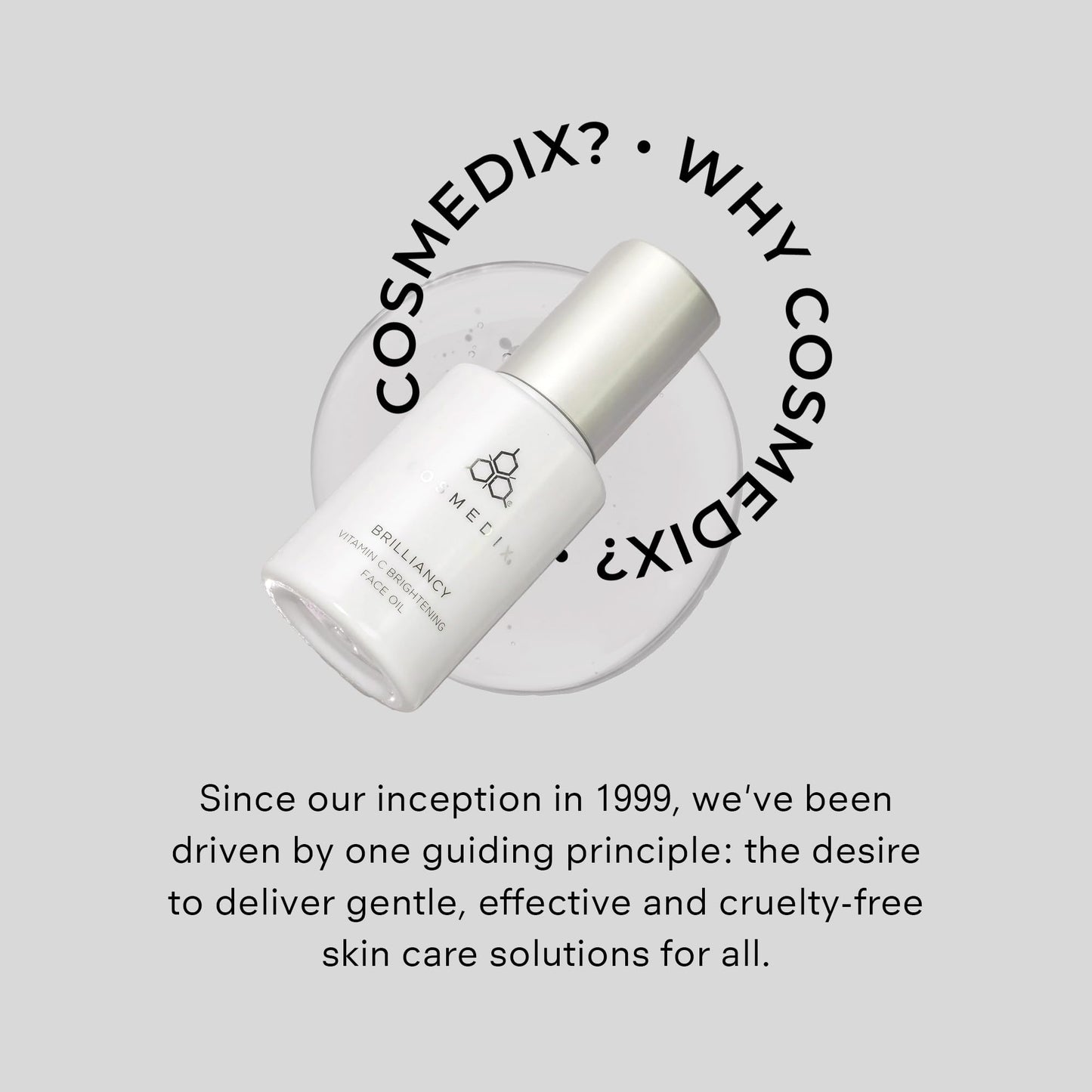 COSMEDIX Brilliancy Vitamin C Brightening Face Oil for Women & Men - Hydrating Facial Oil for Dark Spots & Uneven Skin Tone - Ultra-Nourishing Facial Skin Care Products, Moisturized & Natural Glow