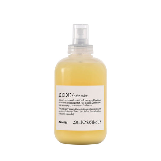 Davines DEDE Hair Mist, Lightweight Leave-In Milk Conditioner for All Hair Types - Frequent Use Spray to Detangle, Moisturize, and Remineralize with Red Celery Extract, Weightless, 8.45 Fl Oz
