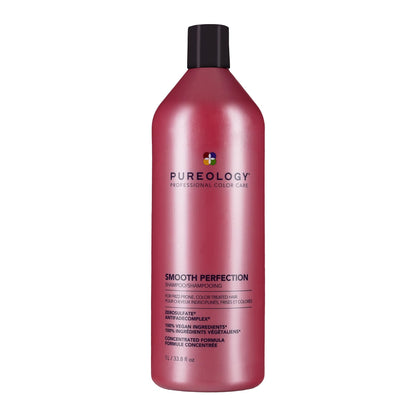 Pureology Smooth Perfection Shampoo - For Frizzy and Color Treated Hair, Smooths Hair & Controls Frizz, Sulfate-Free & Vegan