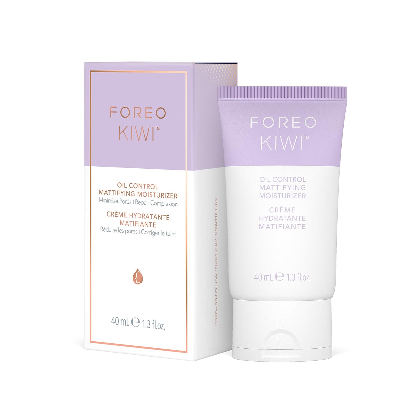 FOREO KIWI Oil Control Mattifying Moisturizer- Aftercare for Microdermabrasion Machine & Blackhead Extractor Pore Vacuum Skincare Tools- Oily skin with Acne- Dermatologist tested- Vegan, 1.35 Oz