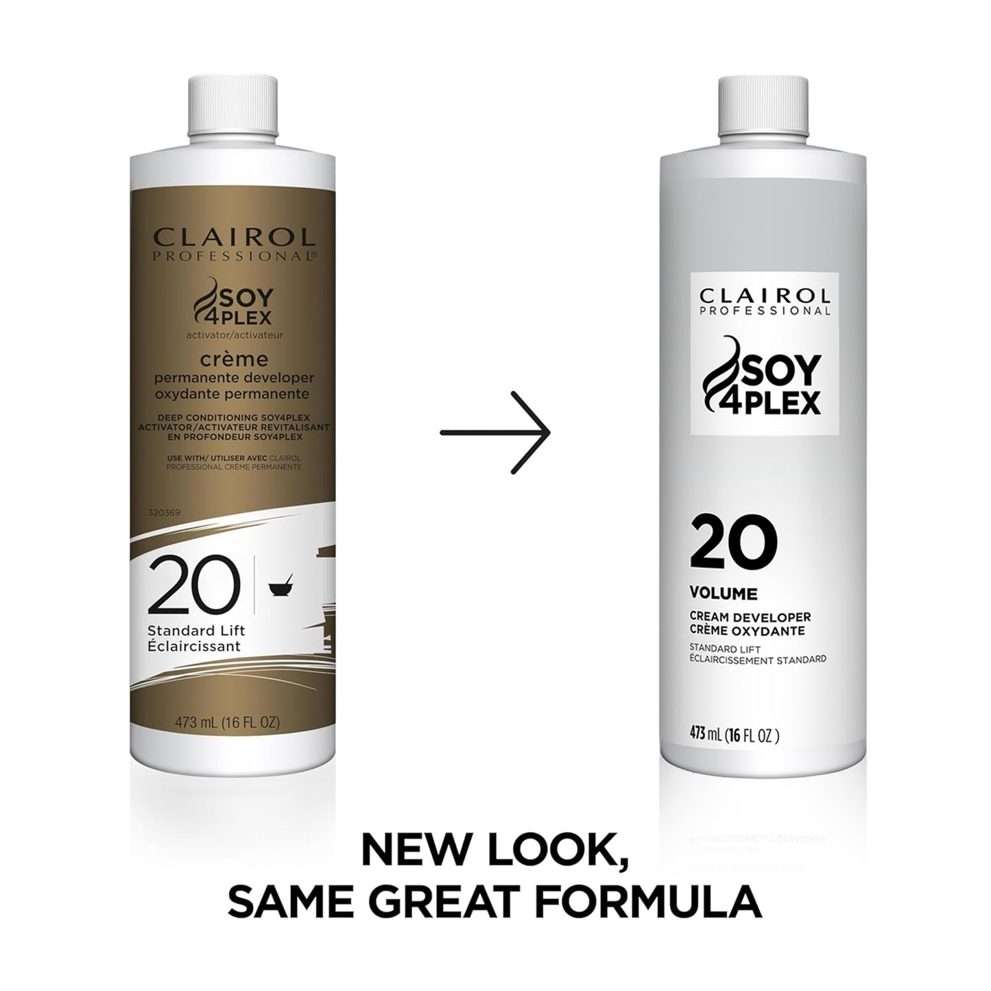 Clairol Professional Crème Permanente 20 Volume Hair Developers | For Coloring, Lightening & Lifting with Deep Conditioning Formula | Packaging May Vary