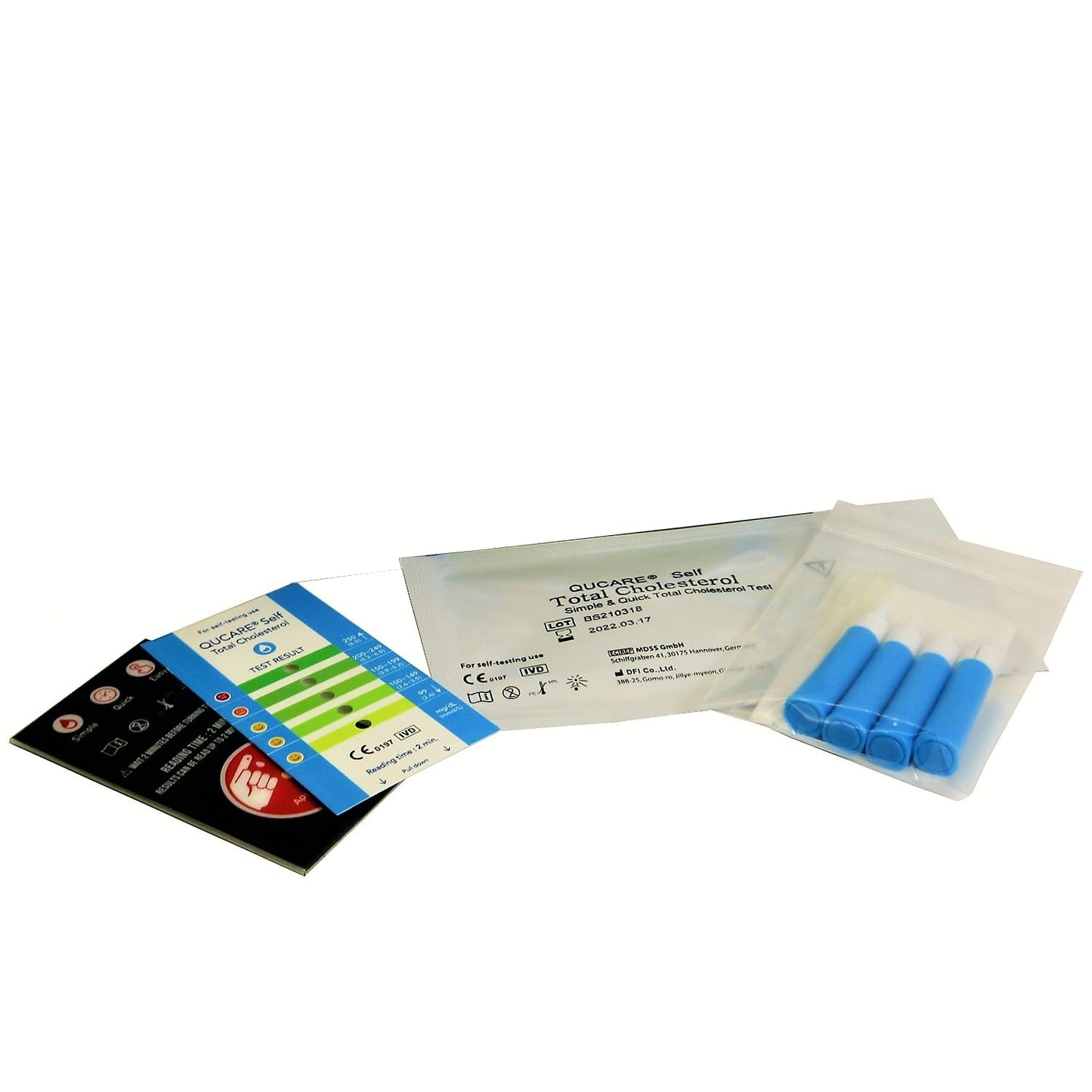 Complete Total Only Cholesterol Test, 2 Tests, Quick, Simple & Easy-to-Use, Clear Easy to Read Results, Detects Cholesterol Levels in Your Blood