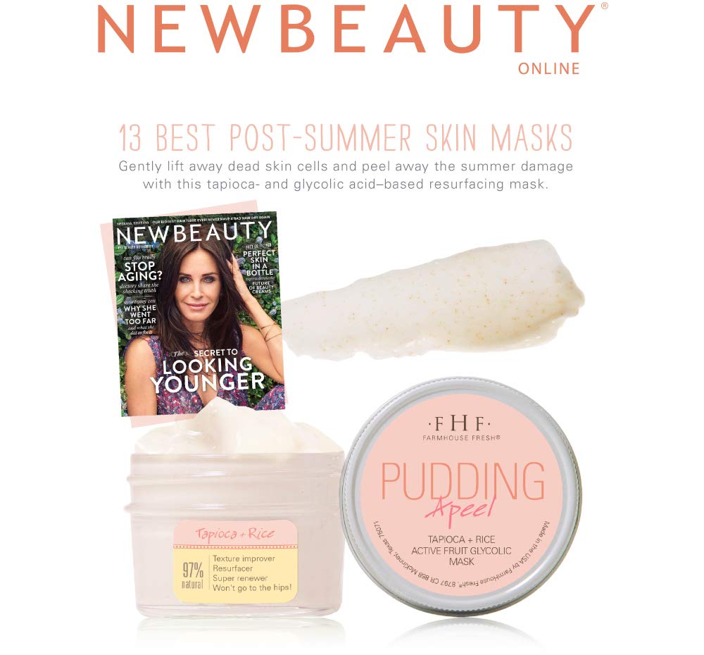 FarmHouse Fresh Pudding Apeel Tapioca Rice Active Fruit Glycolic Mask, 3.2 Fl Oz
