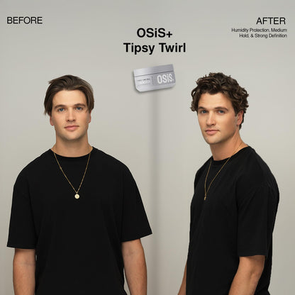 OSiS+ Tipsy Twirl Curl Cream, 10.1 Fl Oz – Medium Hold Curl Enhancer for Defined Waves, Lightweight Volume & Humidity Protection