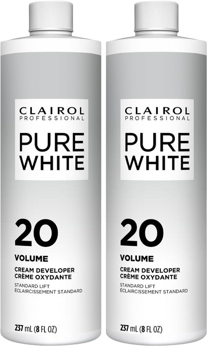 Clairol Professional Clairoxide Pure White 20 Volume Creme Developer, 8 Fl Oz (Pack of 1)