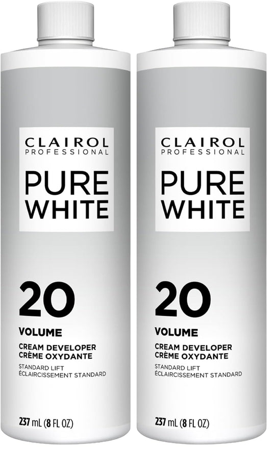Clairol Professional Clairoxide Pure White 20 Volume Creme Developer, 8 Fl Oz (Pack of 1)