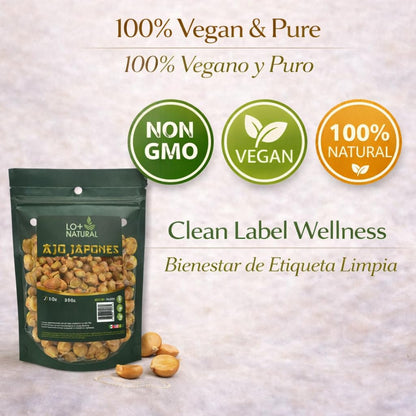 Ajo Japones 3oz (Japanese Garlic) Premium Quality resalable Bag Keeps Garlic Always Fresh! Crafted By Nature100% All Natural