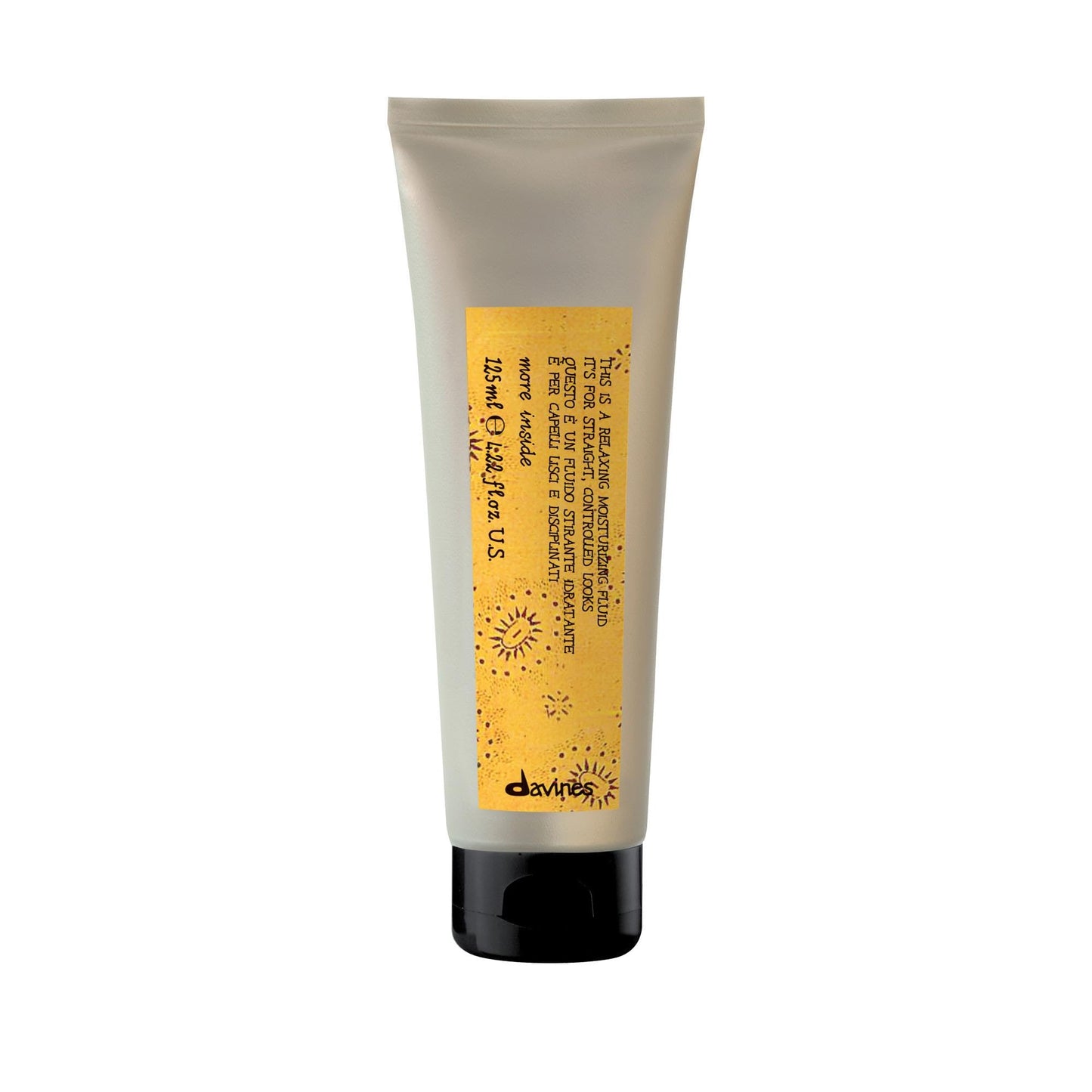 Davines This Is A Relaxing Moisturizing Fluid, No Hold Straightening & Anti-Frizz - Smooths & Relaxes Curls - Adds Shine & Hydration, 4.23 Fl Oz