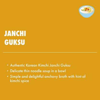 Surasang Kimchi Janchi Guksu Korean Thin Noodle Soup Bowl - Authentic Kimchi Broth, Non-Fried Noodles, Microwave Ready in 2 Minutes - 5.92 oz, Pack of 6
