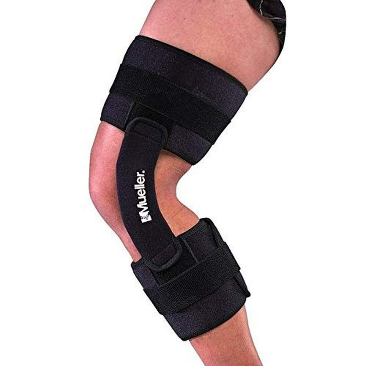 MUELLER Sports Medicine Muellerhinge 2100 Knee Brace, Knee Pain Relief Support for Men and Women, Ideal for Arthritis, Sprains, Black, One Size